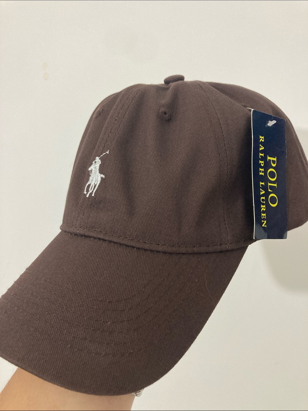 Polo by Ralph Lauren Brown Cap with White Pony Logo